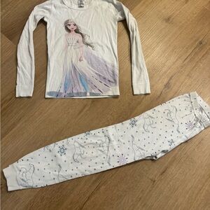 Hanna Andersson Frozen Kids Pajamas Set - White and Purple